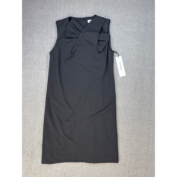 NWT Calvin Klein Dress Career Sleeveless Black Cocktail Evening Size 2 - Picture 1 of 7